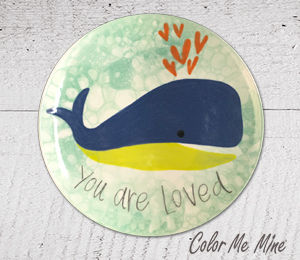 Redlands Whale Love Plate