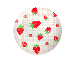 Redlands Strawberry Plaid Plate