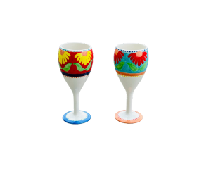 Redlands Floral Wine Glass Set