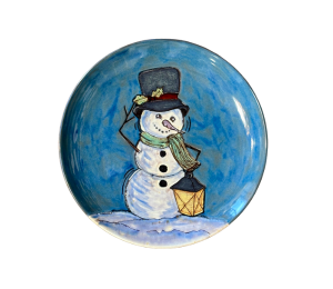 Redlands Rustic Glazed Snowman