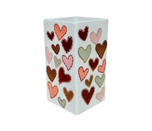 Redlands Quilted Heart Vase
